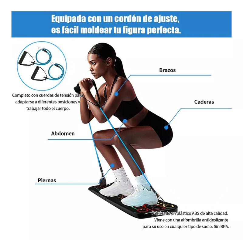 Tabla Push Up Flexiones Mas Bandas